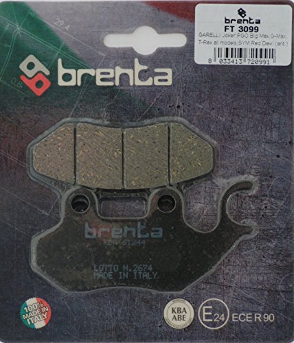 Brenta Pastillas freno organiche Moto para Cagiva City 50, passing 50, Garelli KRS 50, Pgo