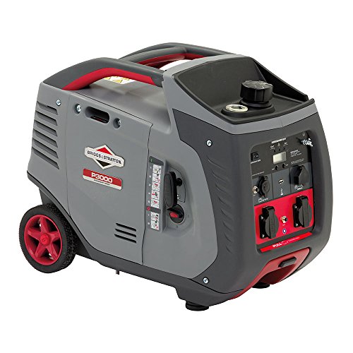 Briggs and Stratton 30674 Generador inversor portátil de Gasolina P3000, Potencia de Funcionamiento de 2600 3000 vatios de Arranque, W, 240 V, Gris