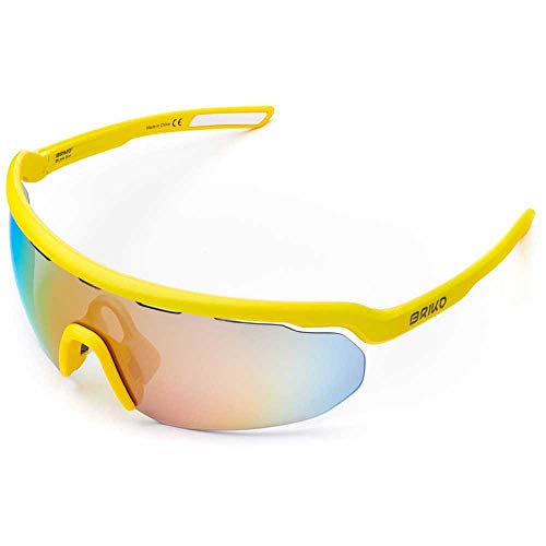 Briko Stardust 2 Lenses Gafas Sol Ciclismo, Unisex Adulto, School Bus, One