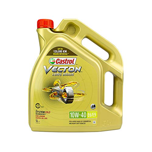 Castrol Aceite de motor para motores diésel Vecton 10W-40 Long Drain E6/E9 5L