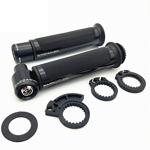 CNC 7/8"22mm Cafe Racer Empuñaduras De Motocicleta Extremos De Manillar para Suzuki Gsf 600 para Intruso 1500 Gs500 para Burgman 125 Gsxr LTR 450 (Color : Black)