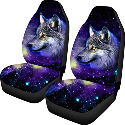 Coloranimal Galaxy Universe Planet - Juego de 2 Fundas para Asiento de Coche con diseño de Planeta