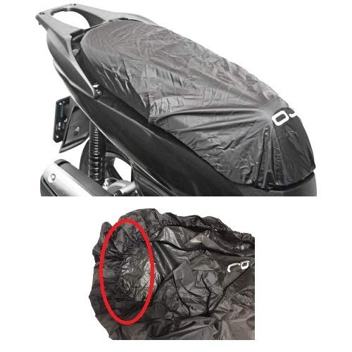 Compatible con Adiva Funda de sillín Impermeable OJ M092 TG. Protector de Asiento antilluvia para sillín 120 x 75 cm Saddle Funda para Moto Scooter Negra