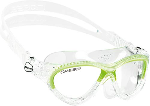 Cressi Cobra Kid Gafas de Piscina para Niños, Color Transparente / Lima, Talla Única