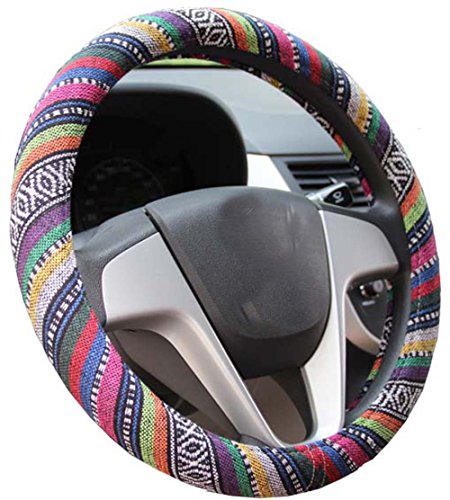 cubierta del volante Fundas Para Volante Automotriz anti Deslizamiento y Absorción De Sudor (C)