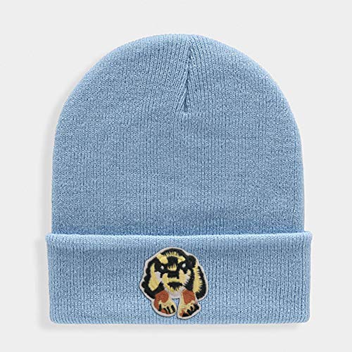 DDMCAP gorros de invierno para mujer, elásticos, cálidos, unisex, suaves, Unisex adulto, azul celeste, talla única