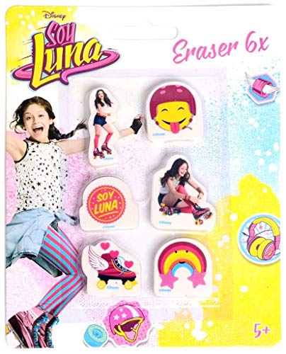 Disney Soy Luna Borrador de 6 Piezas en Tarjeta, Multicolor (Canenco B.V SL16256)