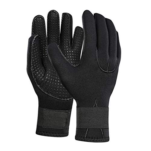 EFINNY 3 mm Neopreno Guantes de Buceo Pesca submarina Guantes Antideslizantes Caza Ajustable Natación Mantener cálidos Guantes Accesorios de Buceo