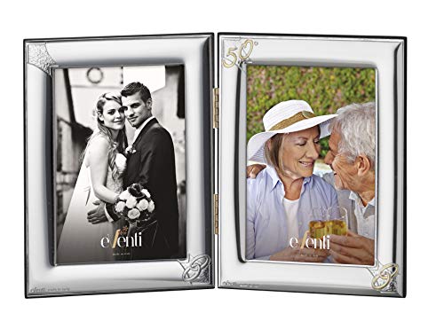 El Faro Marco Fotos Personalizado Doble 13x18 alianzas-50aniversario Bodas Oro Plata bilaminada