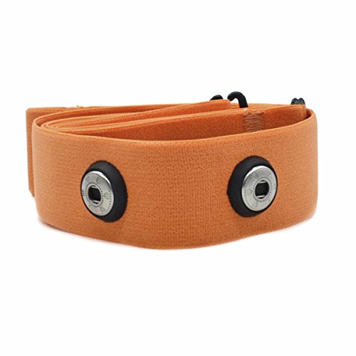 Elastic Sport Heart Rate Monitor Adjustable Chest Mount Belt Strap Bands Fitness Equipment for Garmin Wahoo Polar （Naranja）