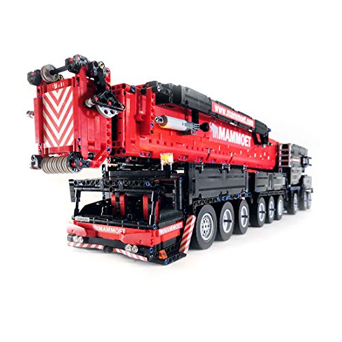 Elroy369Lion 1:20 2.4G Technic RC Simulación móvil de grúa todoterreno con 12 motores y 9 puentes, piezas pequeñas MOC DIY construcción de piezas pequeñas compatible con Lego-Technic (7.769 piezas)