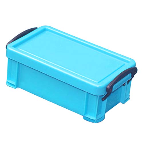 F Fityle Muebles para El Hogar Caja De Almacenamiento De Cierre De 0.5L Latch Organizador De Garaje De Cocina Conjunto De Contenedores De Cajas De Joyas, con R - Azul