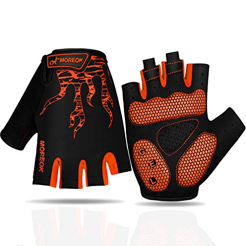 Faneam Antideslizante Guantes de Ciclismo Verano Medio Dedo Guantes de Bicicleta Montaña para Hombre Mujer, Transpirable Guantes Cortos MTB Gel Guantes Cortos Deportivos Moto, Unisexo