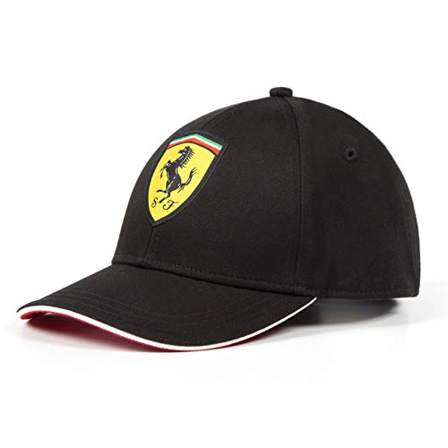 Ferrari 2018 Scuderia - Gorra de béisbol para niños, Talla única, Color Negro