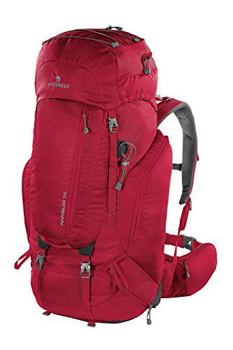 Ferrino Rambler 75 - Mochila de senderismo unisex, color rojo, 75 litros