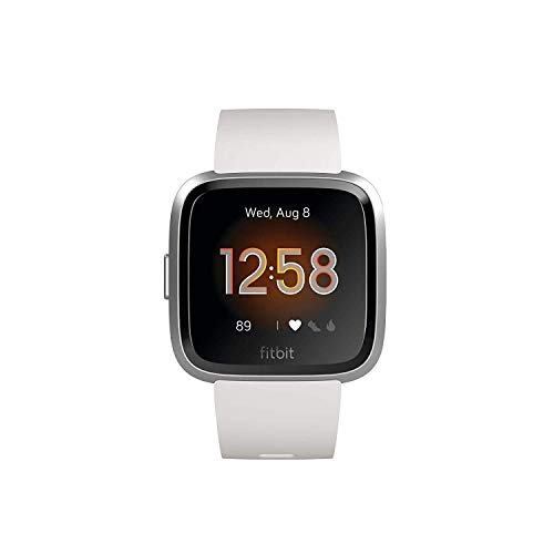 Fitbit Versa Lite - Reloj Deportivo Smartwatch, Adultos Unisex, Blanco/Plata Aluminio, Talla única