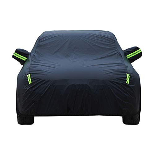 Funda para Coche Cubierta del Coche Compatible con BMW 320i Gran Turismo Exterior Impermeable Respirable Resistente al Sol/Polvo/Viento/Lluvia/Nieve/Rasguño Car cover (Color : Black+COTTON)