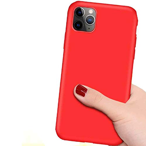 Funda Vivo Z6, gel de sílice de color puro, suave y delgada, DANGE Fashion Protección de la luz artificial Carcasa delgada para Vivo Z6 Rojo