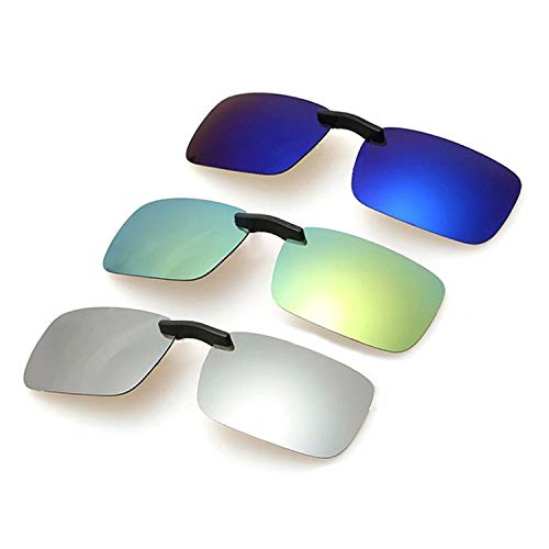 Gafas,Gafas de sol,Square Polarized Sunglasses Man Clip On Myopia Eyeglasses Men Frameless Night Vision Goggles Sun Glasses Flip Up Sunglass as picture show Mo Green