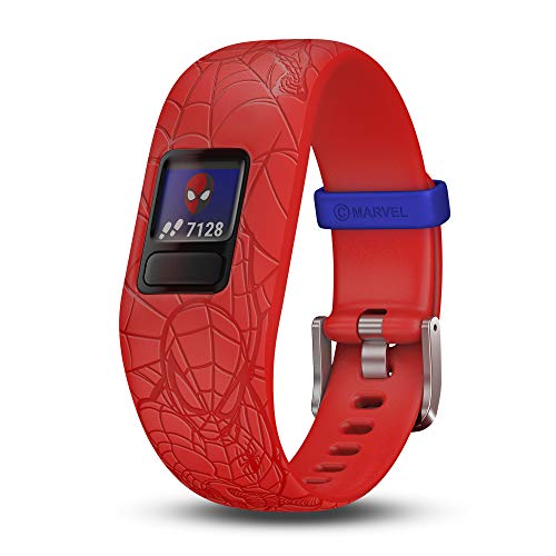 Garmin vívofit Jr 2, rastreador de Actividad para niños, batería de 1 año, Banda Ajustable, Marvel Spider-Man, Rojo