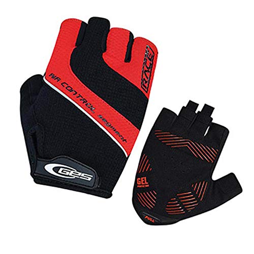 GES Guantes Cortos Race Negro-Rojo - Talla: L