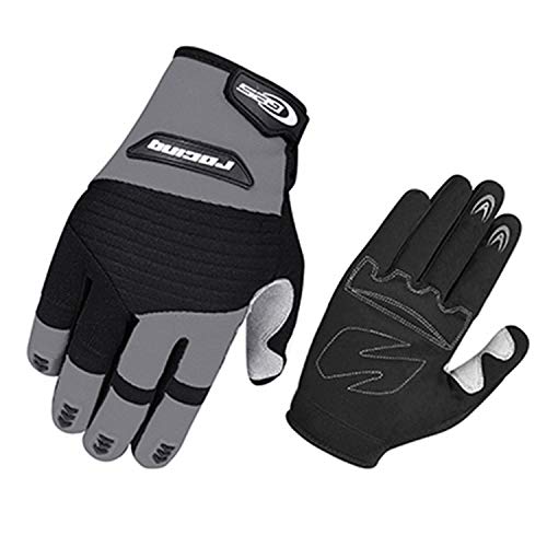 GES Guantes Largos Racing Gris-Negro - Talla: L