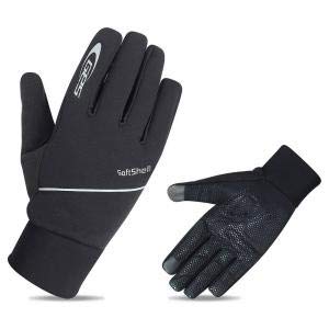 GES Guantes Largos Softshell Negro - Talla: M