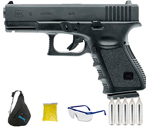 Glock 19 (Umarex | Pistola de Airsoft Calibre 6mm (Arma Aire Suave de Bolas de plástico o PVC). Sistema: CO2 <3,5J