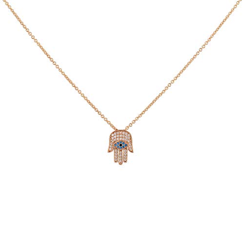 Goldoni Milano Hamsa Necklace – Rose Gold