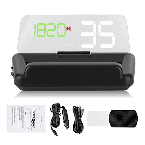 Gorgeri Universal 3.6in HD Auto Headup Display GPS HUD Monitor Multifuncional Proyector T900 Black HUD Instrumento de automóvil para todos los vehículos