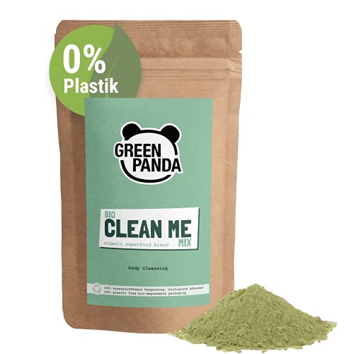 Green Panda® Clean Me Mix, Bio Super Greens Mix vegano en polvo / 250gr: maca andina, curcuma en polvo, rosa mosqueta, jengibre en polvo, wheatgrass powder / Super greens para batidos detox en polvo.
