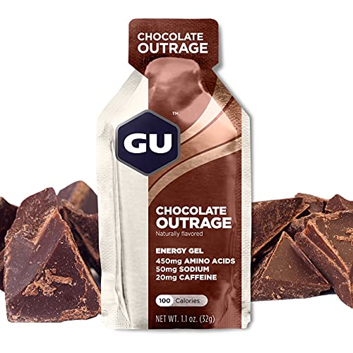 GU Energy Gel Energizante de Chocolate - Paquete de 24 x 32 gr - Total: 768 gr