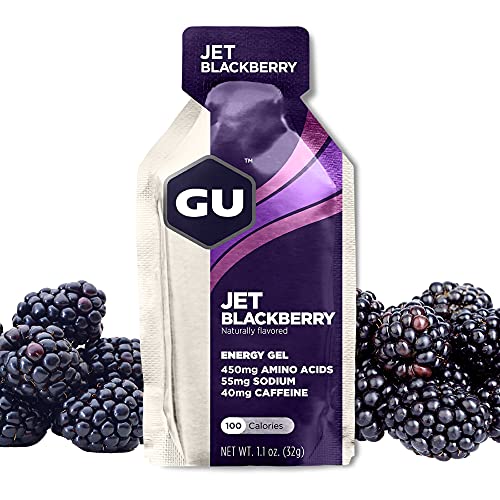 GU Energy Gel Energizante de Mora - Paquete de 24 x 32 gr - Total: 768 gr