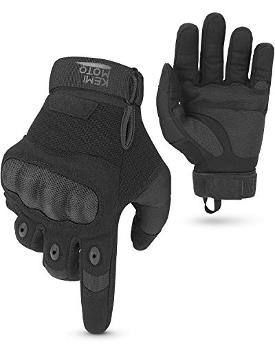 Guantes de Moto, Guantes de Pantalla Táctil para Hombre y Mujeres con Duro Proteccion Guantes de Motocicleta ATV Guantes de Dedo Completo Transpirables