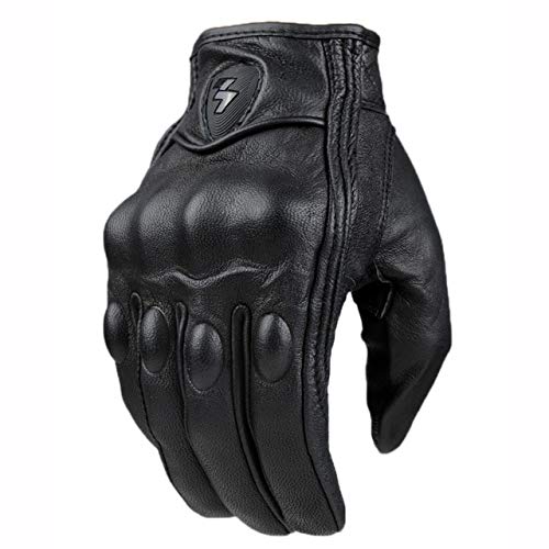 Guantes de Moto Hombres Mujeres Moto Cuero Carbono Ciclismo Invierno Guantes Moto Motocross Nuevo -A9-XL