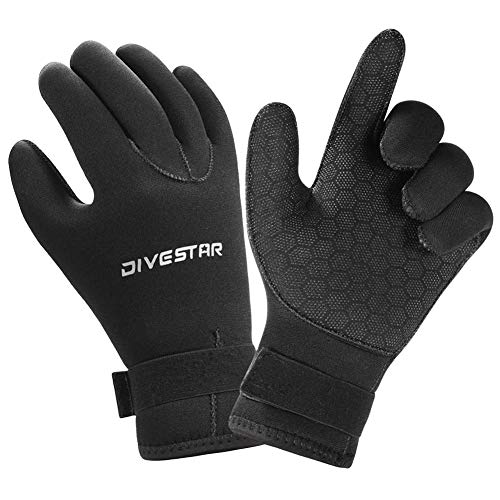 Guantes de Neopreno Guantes de Buceo de Neopreno Guantes de Surf 3MM 5MM para Hombres Mujeres Niños, Guantes de Agua de Buceo Pesca submarina Natación (3MM Negro, XL)