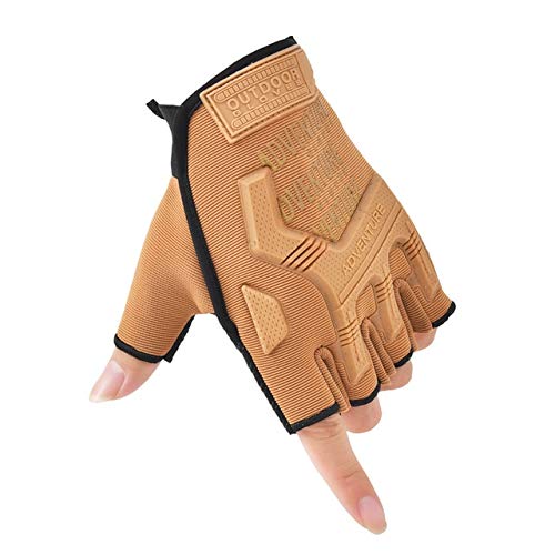 Guantes sin Dedos, Mitones de Camuflaje para Fitness, Motocicleta Antideslizante para Hombre, Guantes de Medio Dedo para Mujer y Hombre -A11-XL