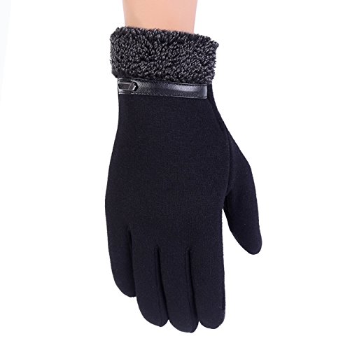 Hanggg Guantes para hombres, invierno, deportes al aire libre, equitación, guantes con pantalla táctil, conducción, guantes cálidos