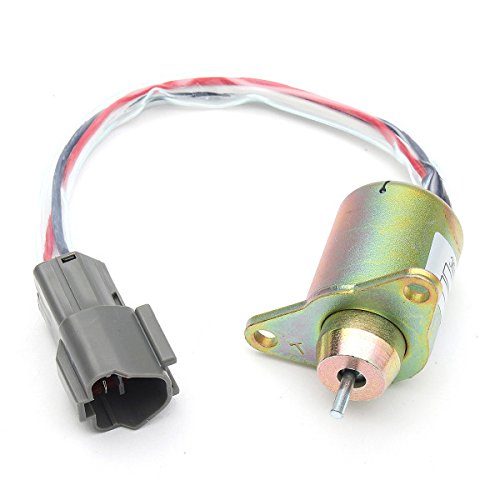 HELEISH El metal de la válvula del solenoide de la parada del combustible 1pc para substituye Yanmar 119233-77932 Accesorios de motos