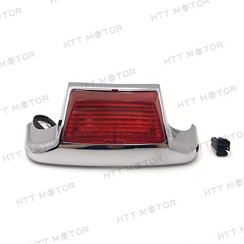 httmt- guardabarros trasero rojo led luces de puntas para Harley Softail Touring (1980 – 2008 FLSTC FLHT