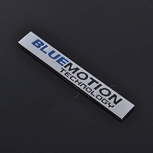 HTTY Emblema del Coche 3D Emblema Auto Trasero Calcomanía para Volkswagen VW BlueMotion Technology Golf Polo Touareg Styling Accesorios (Color Name : Silver)