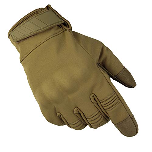 Impermeable Guantes de Moto Invierno Cálido Guantes de Esquí de Dedo Completo - Pantalla Táctil/Respirable/Elasticidad/Antideslizante/Anti Choque,Yellow,L