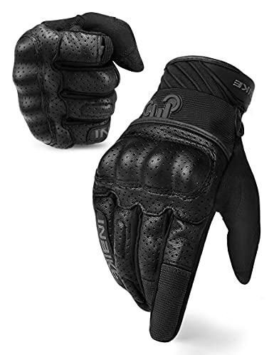 INBIKE Guantes con La Función De Pantalla Táctil para Moto, Guantes Moto Verano Transpirable para Hombre(IM801-Black,XL)