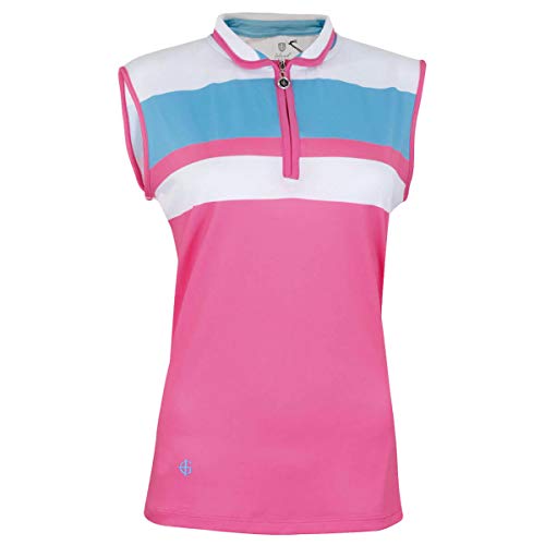 Island Green Iglts1815 - Polo de Golf para Mujer, Mujer, Polo de Golf para Mujer, IGLTS1815_PINKJ_16, Rosa Jolt/Lavanda Esmerilada, 44