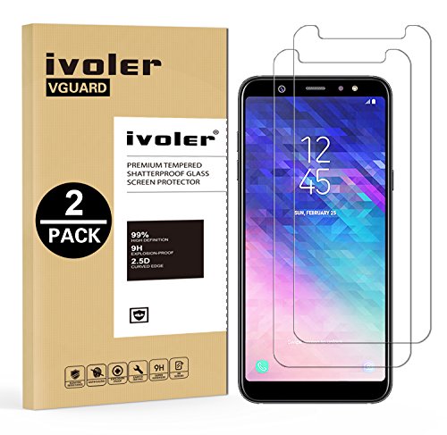 ivoler [2 Unidades] Protector de Pantalla Compatible con Samsung Galaxy A6+ 2018 / A6 Plus 2018, Cristal Vidrio Templado Premium [Dureza 9H] [Anti-Arañazos] [Sin Burbujas]