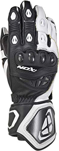 Ixon Rs Genius Rep - Guantes de moto (talla M), color negro y blanco