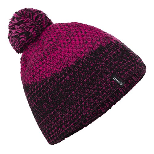 Izas Kazbek Gorro Invierno, Mujer, Negro / Fuxia, Talla Única