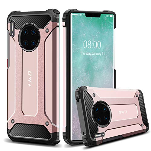 J&D Compatible para Huawei Mate 30 Pro Funda/Mate 30 RS Porsche Design Funda, Protección Pesada [Armadura Delgada] [Doble Capa] Híbrida Resistente Funda Protectora y Robusta para Huawei Mate 30 Pro