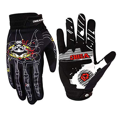 JEPOZRA Guantes Ciclismo Hombre Mujer Verano Pantalla Tactil Guantes MTB Gel Deporte Finos Guantes btt Largos Proteccion Antideslizantes Carretera Ciclista Gloves