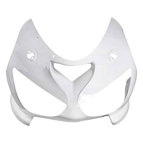 JIEWEI Premium Quality para * K-A-W-A-S-A-K-I * * N-I-N-J-A * ZX6R Superior Frontal Frente Cowl 2005-2006 Motorbike Accesorio Accesorio Molde de inyección ABS Plastic Sin Pintar Blanco para estrenar